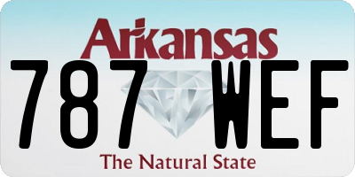 AR license plate 787WEF