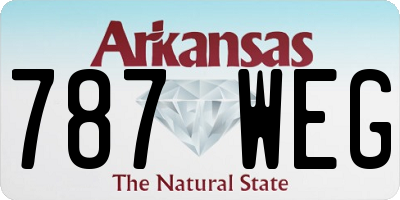 AR license plate 787WEG