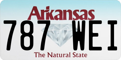 AR license plate 787WEI