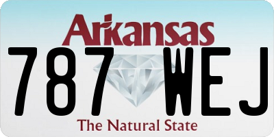 AR license plate 787WEJ