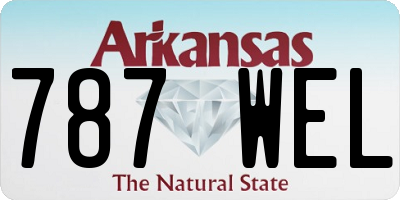 AR license plate 787WEL