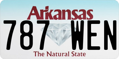 AR license plate 787WEN