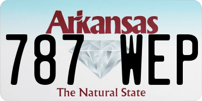 AR license plate 787WEP