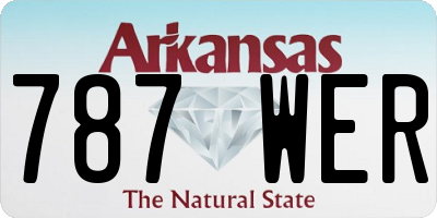 AR license plate 787WER