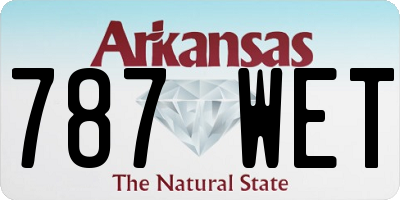 AR license plate 787WET