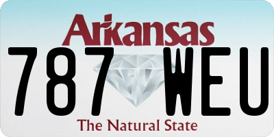AR license plate 787WEU