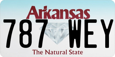AR license plate 787WEY