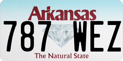 AR license plate 787WEZ