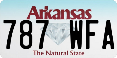 AR license plate 787WFA