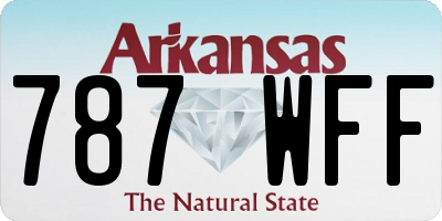 AR license plate 787WFF