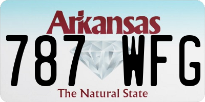 AR license plate 787WFG