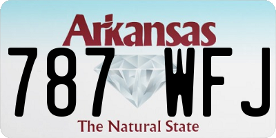 AR license plate 787WFJ