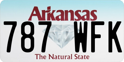 AR license plate 787WFK