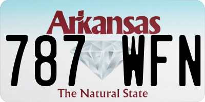 AR license plate 787WFN