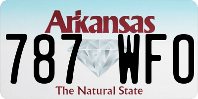 AR license plate 787WFO
