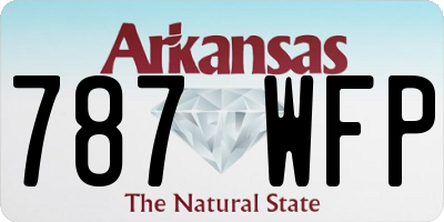 AR license plate 787WFP