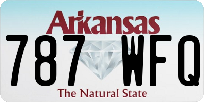AR license plate 787WFQ