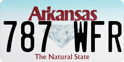 AR license plate 787WFR