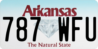 AR license plate 787WFU