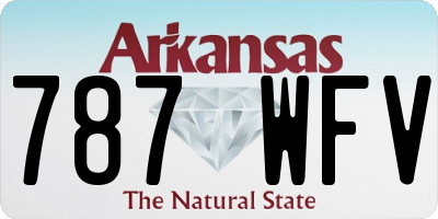 AR license plate 787WFV