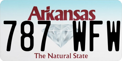 AR license plate 787WFW