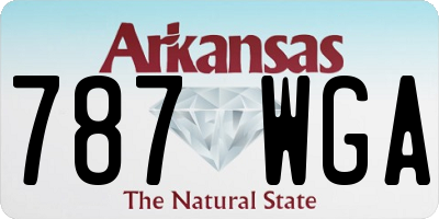 AR license plate 787WGA