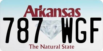 AR license plate 787WGF