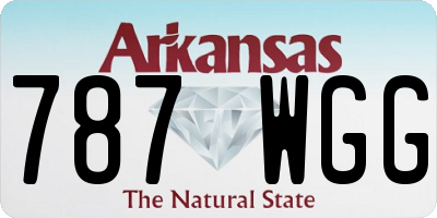 AR license plate 787WGG