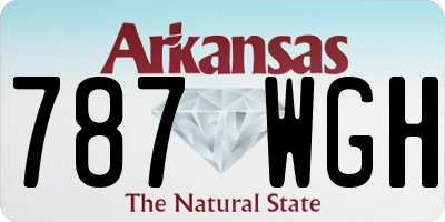 AR license plate 787WGH