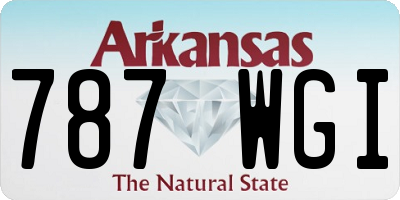 AR license plate 787WGI