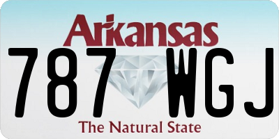 AR license plate 787WGJ