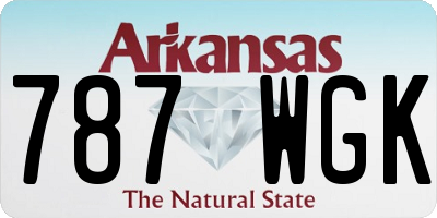 AR license plate 787WGK