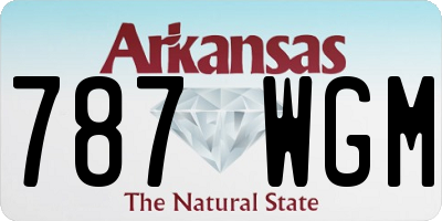 AR license plate 787WGM