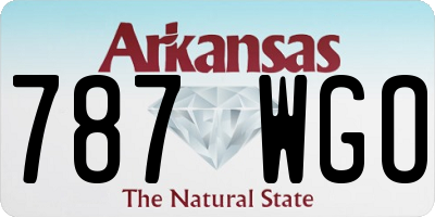 AR license plate 787WGO