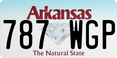 AR license plate 787WGP