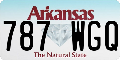 AR license plate 787WGQ