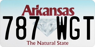 AR license plate 787WGT