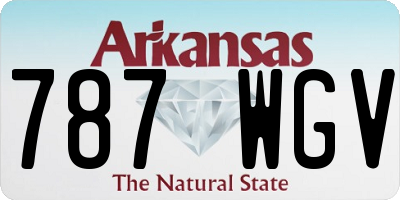 AR license plate 787WGV