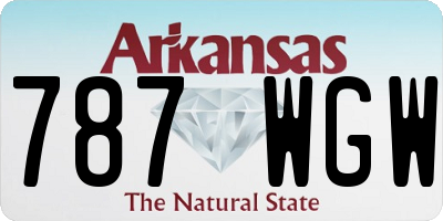 AR license plate 787WGW