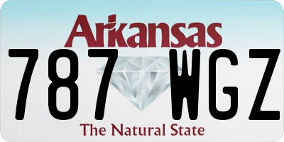 AR license plate 787WGZ