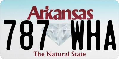 AR license plate 787WHA