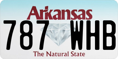 AR license plate 787WHB