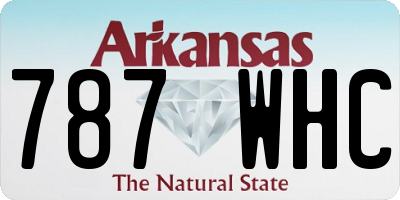 AR license plate 787WHC