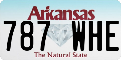 AR license plate 787WHE