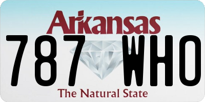 AR license plate 787WHO