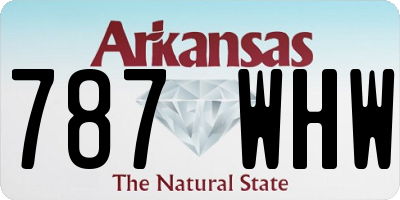 AR license plate 787WHW