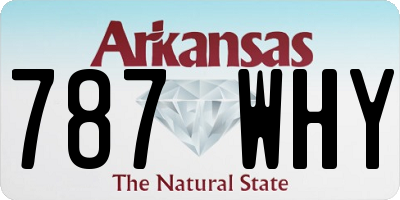 AR license plate 787WHY