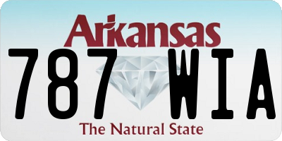 AR license plate 787WIA