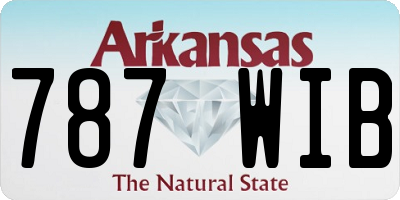 AR license plate 787WIB
