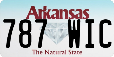 AR license plate 787WIC
